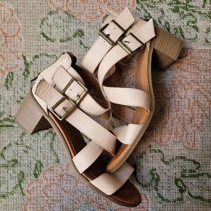 Rampage Sandals, Blush, Block Heel, Size 8.5